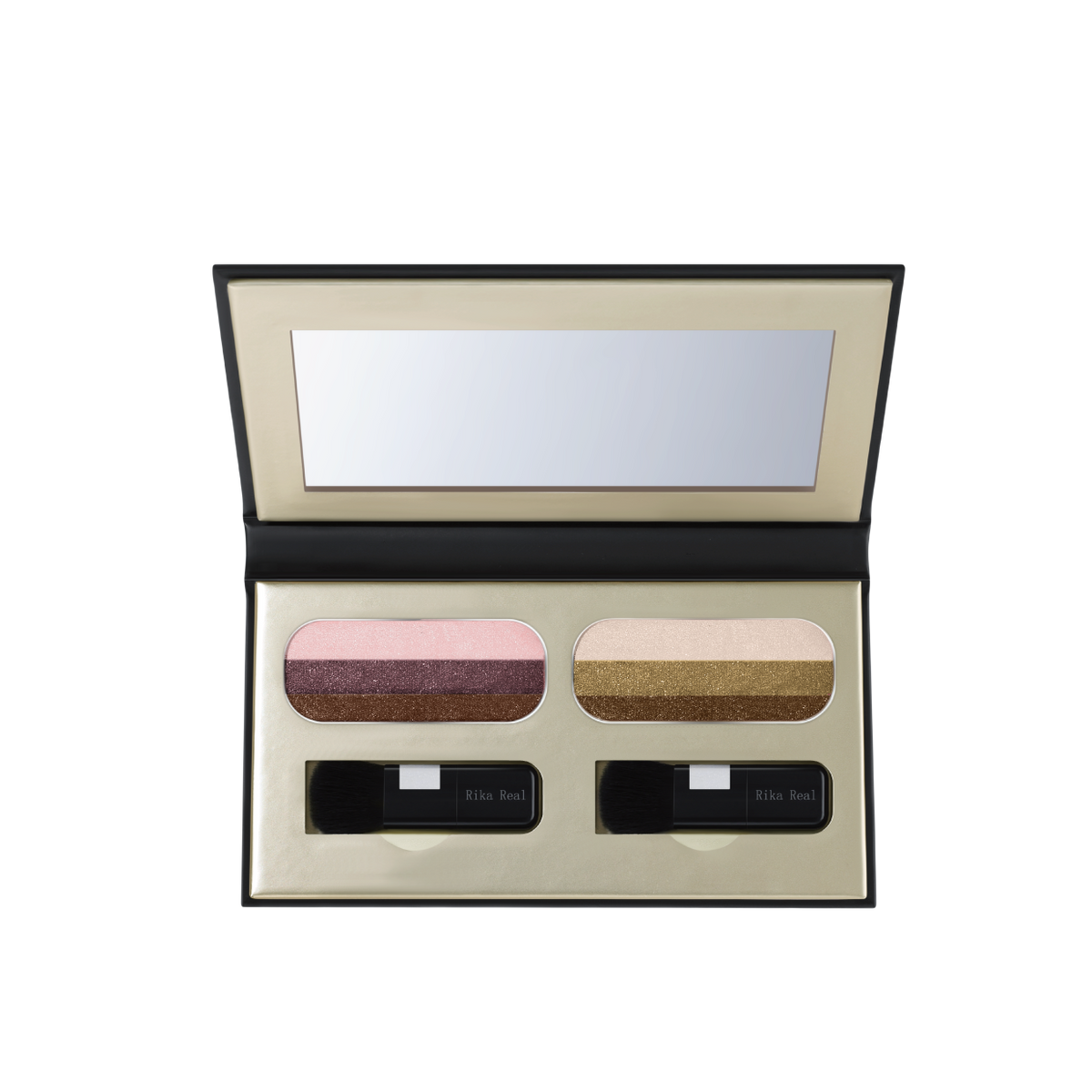 リカリアル 1秒グラデーションアイシャドウ【ウッドブラウン+シマー